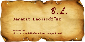 Barabit Leonidász névjegykártya